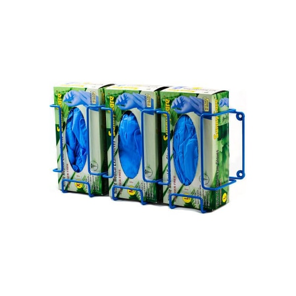 Bel-Art F24739-0003 Poxygrid Steel Triple Box Glove Dispenser Rack, 17-1/2" x 4-1/4" x 8-1/4" F24739-0003 - main
